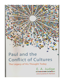 Paul and the Conflict of Cultures   The Legacy of His Thought Today